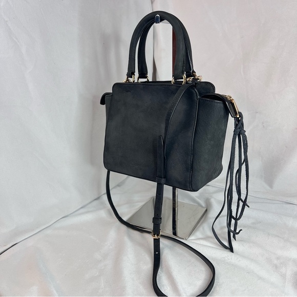 REBECCA MINKOFF Mini Avery Black SuedeTote EUC - Picture 8 of 15